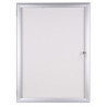 Vitrine d'affichage extérieur réversible vitrage Sécurit aluminium anodisé 4 feuilles A4