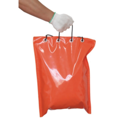 Sac de lestage en PVC orange 60x40cm capacité de 15Kg