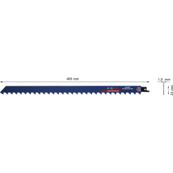 Lame de scie sabre Expert Aerated Concret S2041HM pour béton cellulaire longueur 400 mm