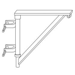 Potence d'échafaudage pivotante universelle Charge 50 kg