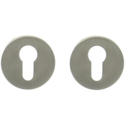 Paire de rosaces diamètre 52mm INOX cylindre