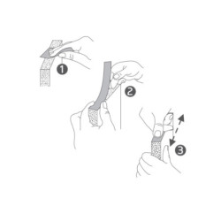Bande de chant pré-encollée blanc lisse satiné 23mm x 25ml