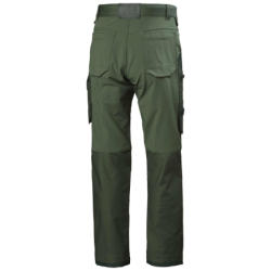 Pantalon oxford 4X Connect Stretch vert avec tissu renfort genoux et bas de jambes