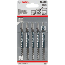 Lame de scie sauteuse pour bois T 244 D jeu de 5 lames
