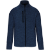 Veste zippée chinée homme K9106 Navy Melange