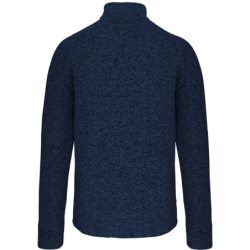 Veste zippée chinée homme K9106 Navy Melange