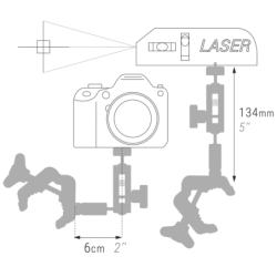 Support Multiposition pour laser ou autre fileté 1/4