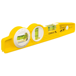 Niveau trapèze à bulle Stabila 81 SV REM W360 Torpedo aimanté 3 fioles 25 cm