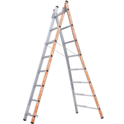 Échelle transformable 2 plans Pronor Tubesca aluminium