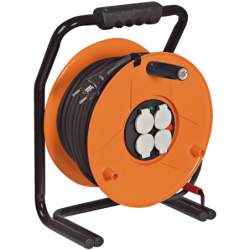 Enrouleur électrique Brennenstuhl Garant avec 4 prises à clapet IP44 câble H07RN-F 40m 3G2.5