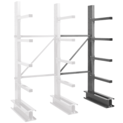 Rayonnage stockage horizontal Cantilever mi-lourd