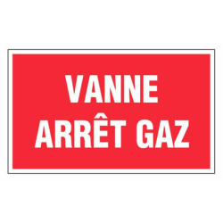 Panneau Vanne d'arret de gaz rigide 330x200mm