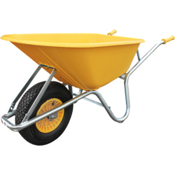 Brouette Altrad Hercule jaune 110 litres roue 400 mm charge max 200 kg
