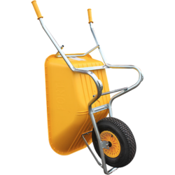 Brouette Altrad Hercule jaune 110 litres roue 400 mm charge max 200 kg