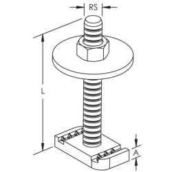 Écrou de profil prémonté Erico pour profil de montage M8x40 mm