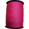 Cordeau tressé rose fluo en bobine de 100 mètres