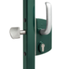 Serrure pour portail coulissant Locinox LSKZ60U2LGSZS carré 60mm avec 2 poignées alu
