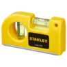 Niveau à bulle de poche Stanley 2 fioles base aimantée longueur 8,7 cm