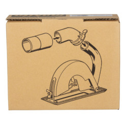 Carter de protection pour tronçonnage avec raccord d'aspiration pour meuleuses 115 et 125 mm