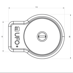 Verrou de sécurité UFO+ serrure Inox 2 pièces avec 3 clés