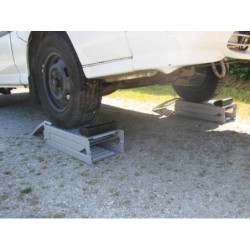 Rampe de chargement et de levage pliable Sodise 2 en 1 acier capacité 500 kg lot de 2