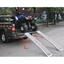 Rampe de chargement et de levage pliable Sodise 2 en 1 acier capacité 500 kg lot de 2