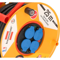 Enrouleur de câble Standard RB Pro IP44 système Bretec 4 prises clapet