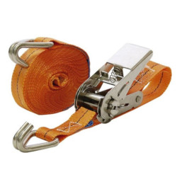 Sangle d'arrimage avec cliquet et crochet inox Murtra blanc