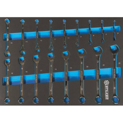 Servante d'atelier 7 tiroirs composée de 147 outils avec modules mousses