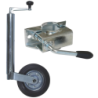Roue jockey jante acier 48mm course de 170mm 150kg avec bride 48mm