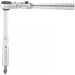 Cliquet 1/4 ultra-compact Facom tête flexible 180° pour embouts 1/4