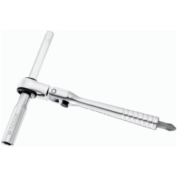 Cliquet 1/4 ultra-compact Facom tête flexible 180° pour embouts 1/4