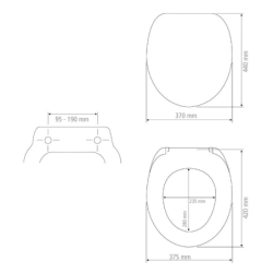 Abattant WC Kos Easy Close en thermoplast blanc