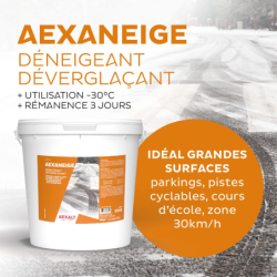 Déneigeant déverglaçant écologique Aexaneige Aexalt pour toutes surfaces