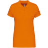 Polo femme manches courtes 100% coton Orange