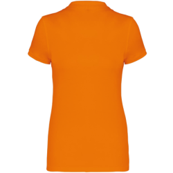 Polo femme manches courtes 100% coton Orange