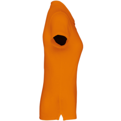 Polo femme manches courtes 100% coton Orange