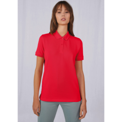 Polo femme manches courtes CGPW463 rouge