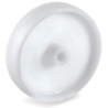 Roue polypropylène blanc moyeu lisse diamètre 80 mm