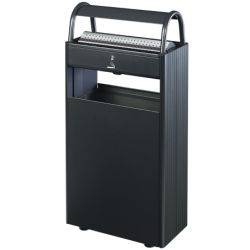 Corbeille sur pied 60L Rossignol KOPA gris anthracite avec cendrier 12L