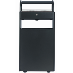 Corbeille sur pied 60L Rossignol KOPA gris anthracite avec cendrier 12L