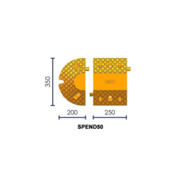 2 embouts pour ralentisseur SPEED50 1 noir et 1 jaune