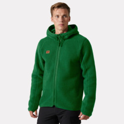Veste polaire homme Heritage Pile zippée à capuche Green