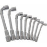 Jeux de 9 clés à pipe débouchées 6 pans/6 pans Drakkar 8 à 19 mm