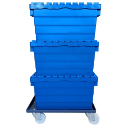 Bac navette de transporteur bleu 600x400x365 mm
