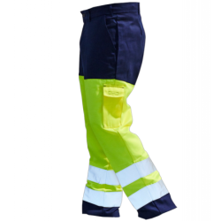 Pantalon haute visibilité Vision II PBV marine et jaune fluo