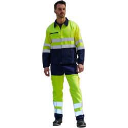 Pantalon haute visibilité Vision II PBV marine et jaune fluo