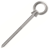 Piton à oeil filetage bois Inox A4 diamétre 6X60 sachet de 5 pièces