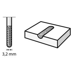 Fraise en carbure de Tungstène à bout pointu 3.2 mm (9903)