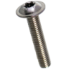 Vis à tête bombée à embase et six lobes entièrement filetées inox A2 M6x20 boite de 100